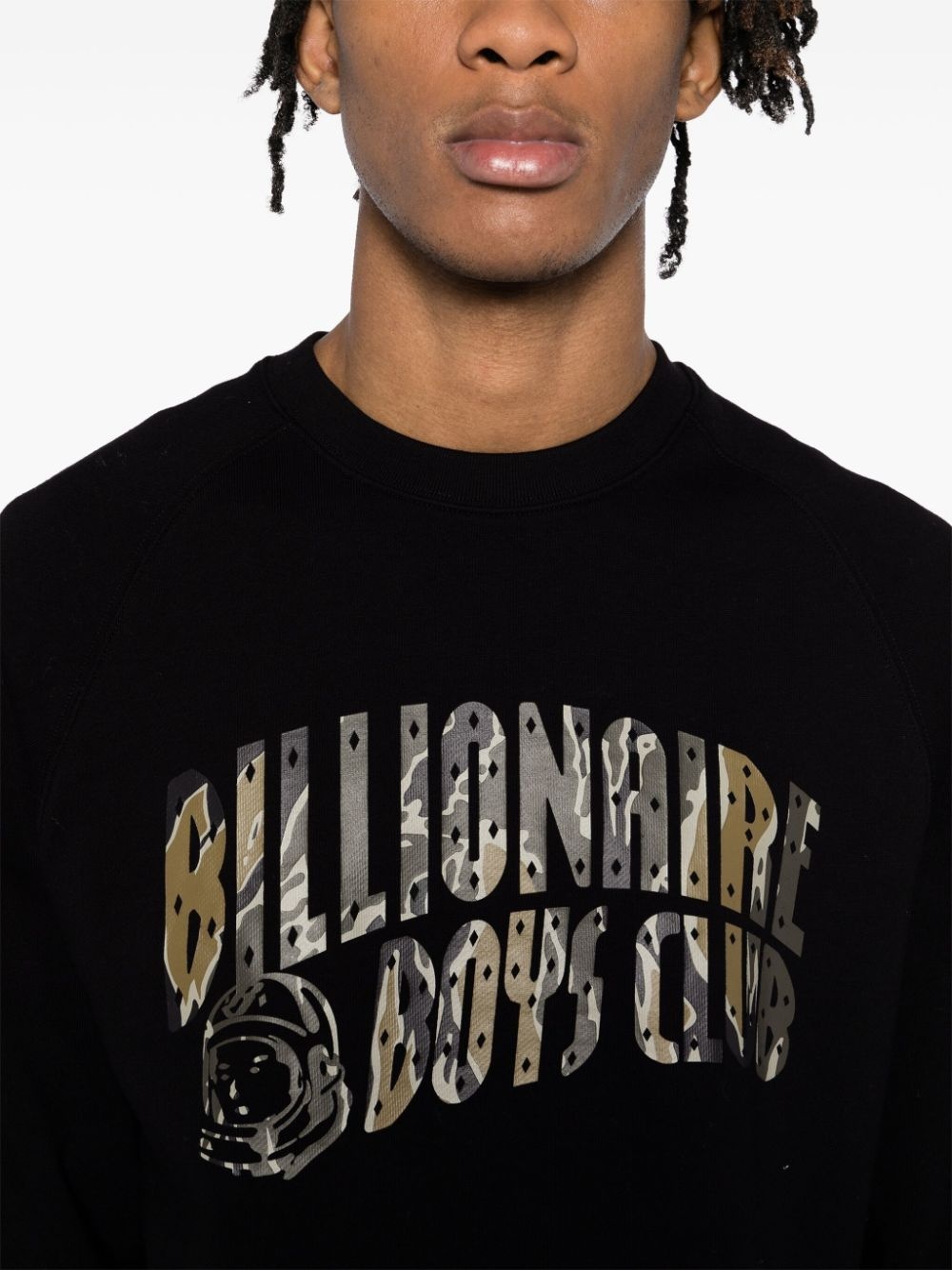 camouflage arch logo crewneck sweatshirt - 5