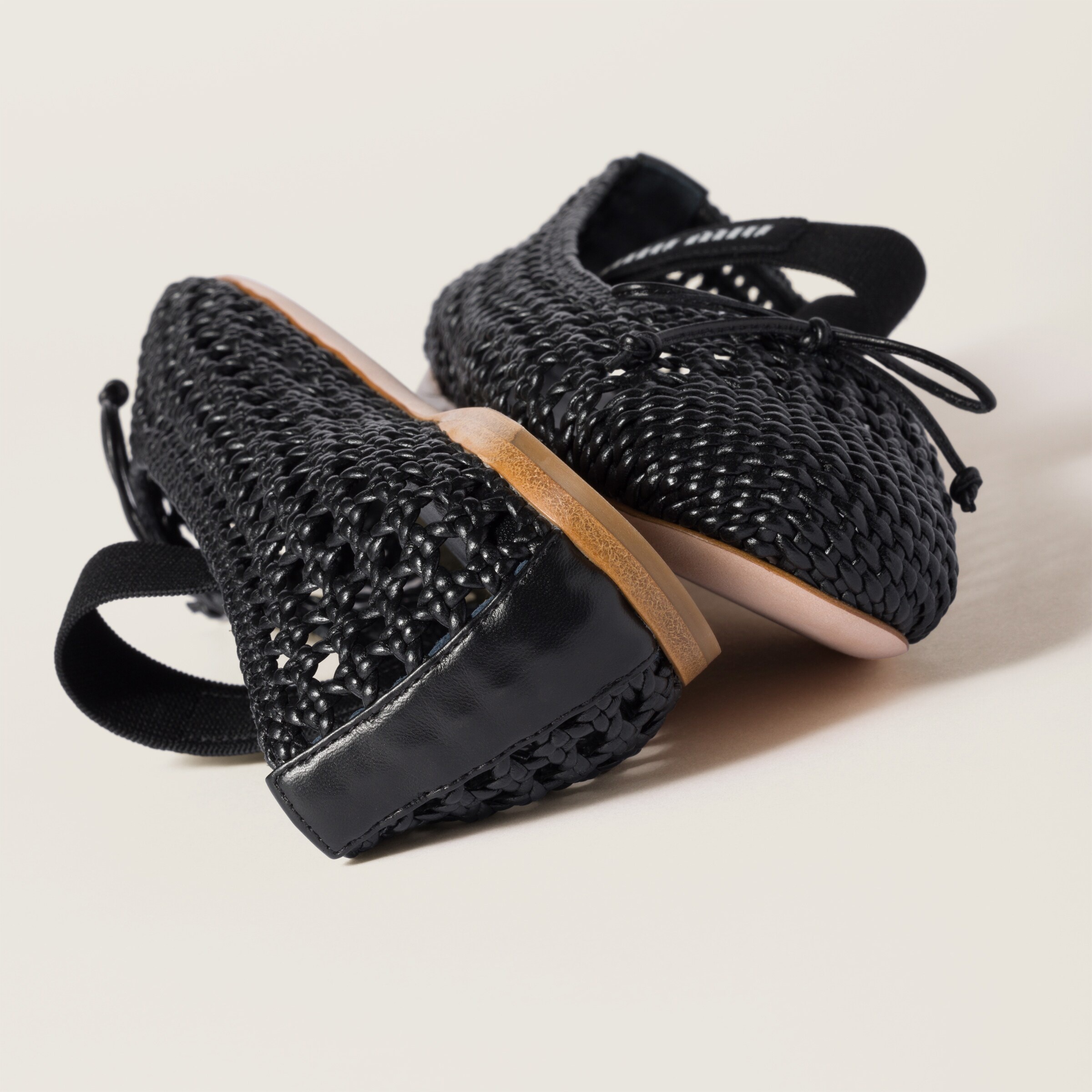 Woven nappa leather ballerinas - 3