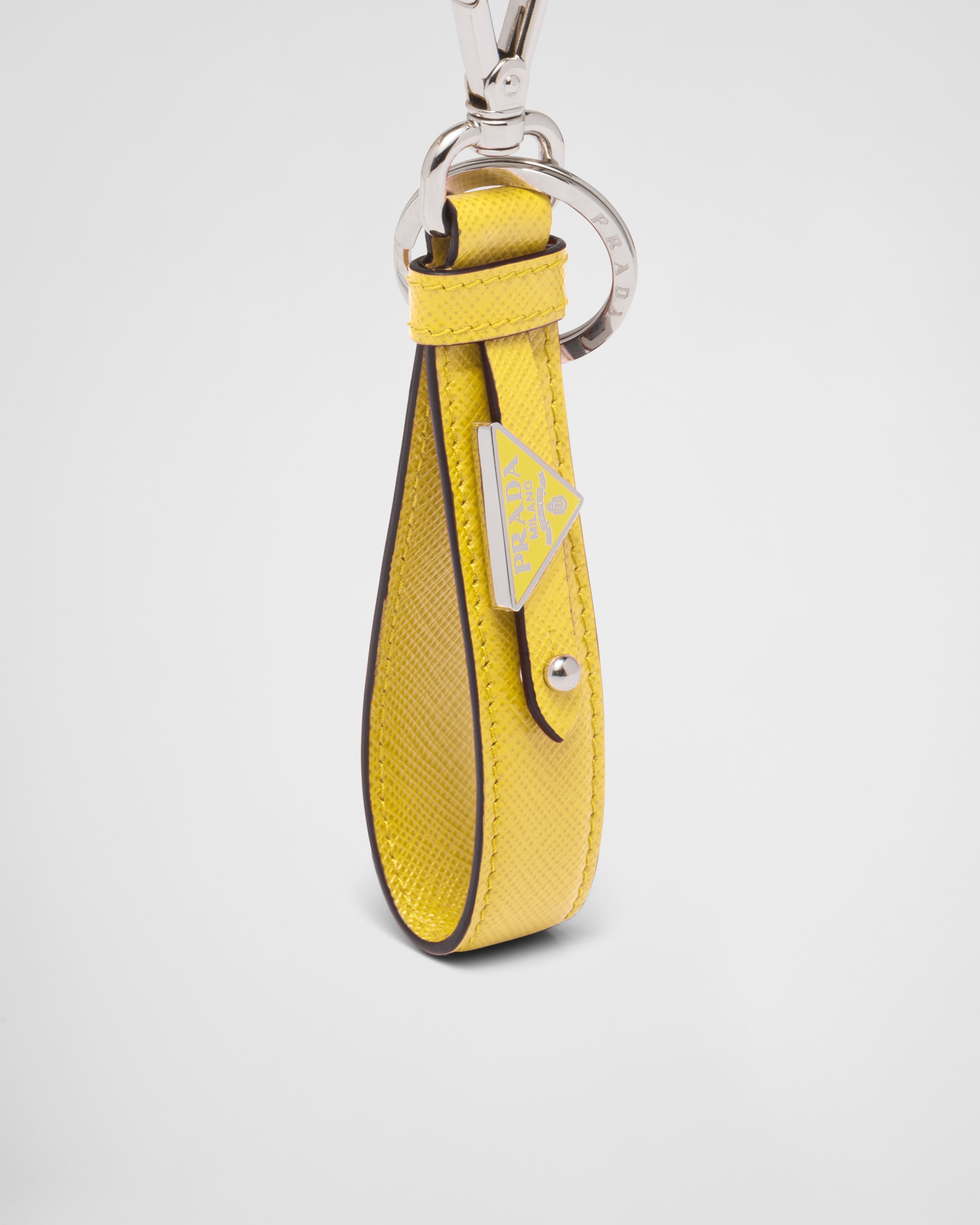 Saffiano leather keychain - 2