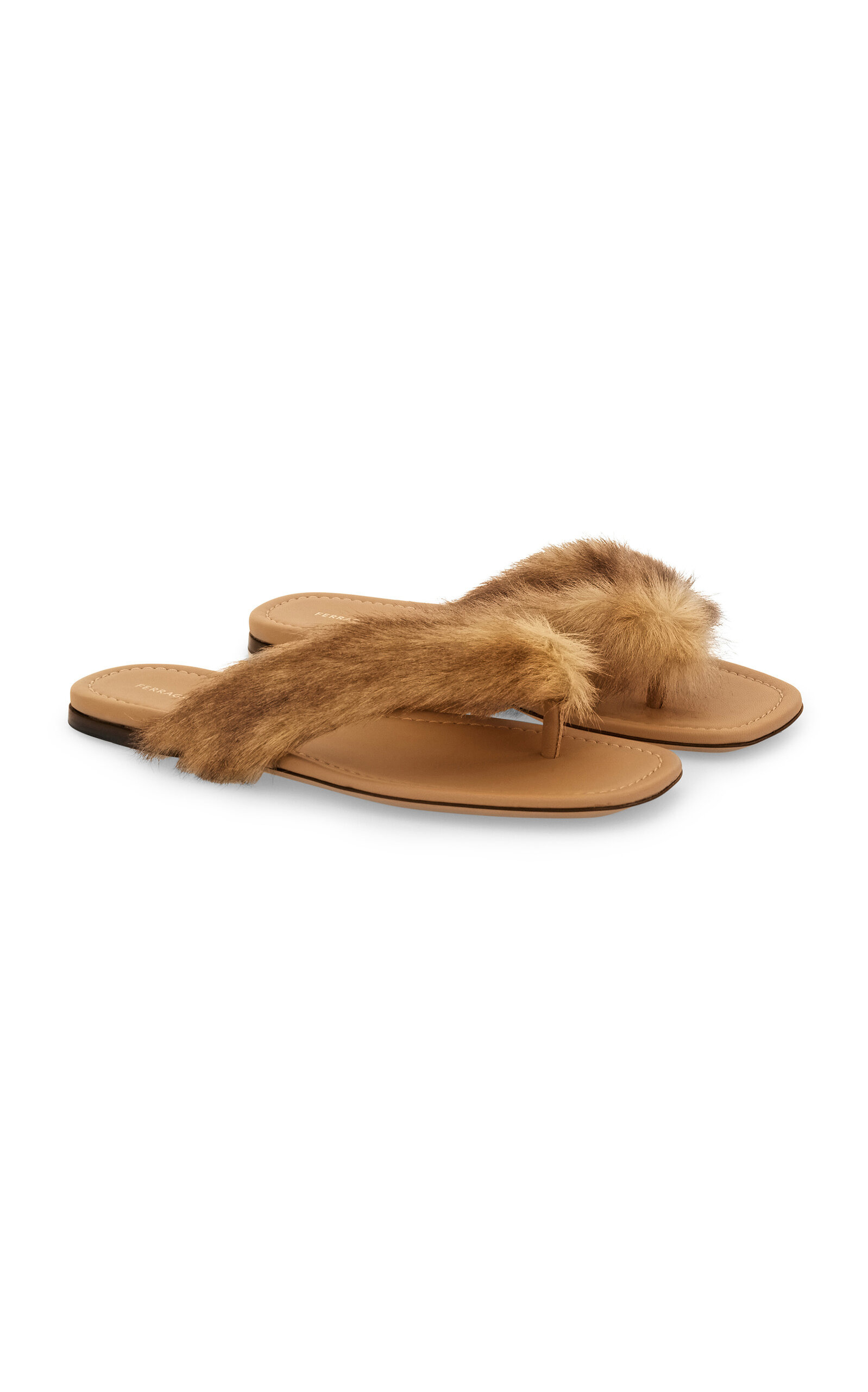 Loly Shearling Sandals tan - 5