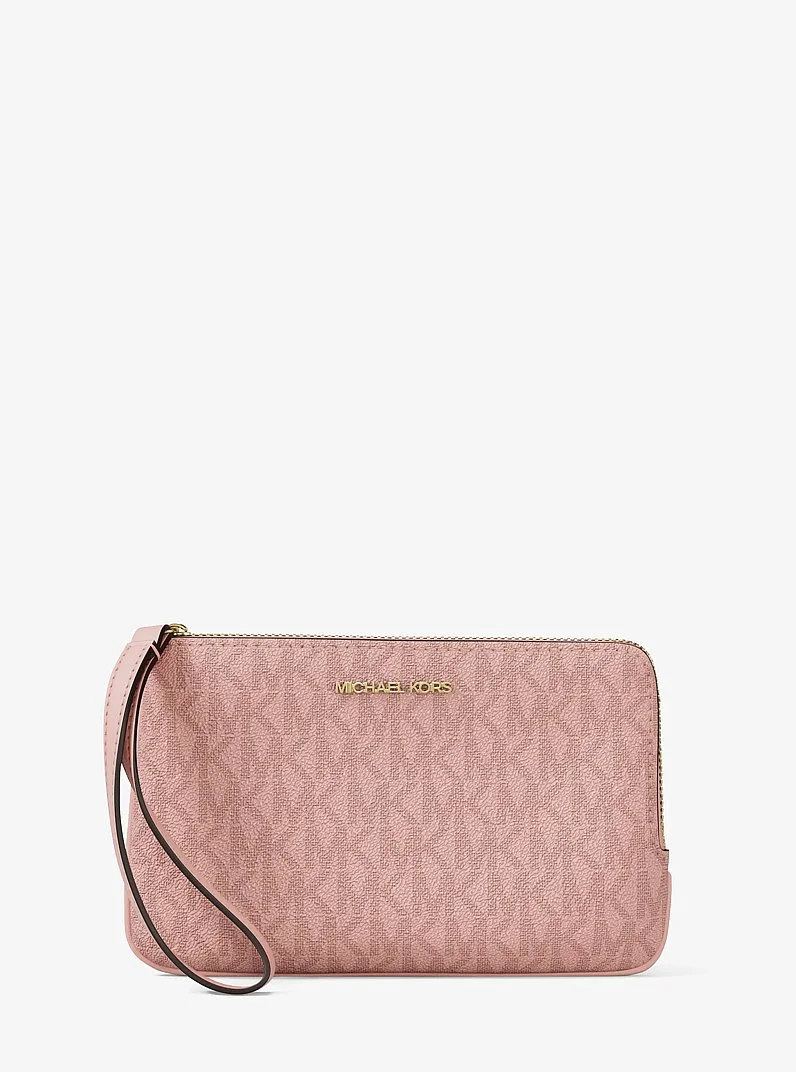 Jet Set Travel Small Signature Logo Wristlet - 1