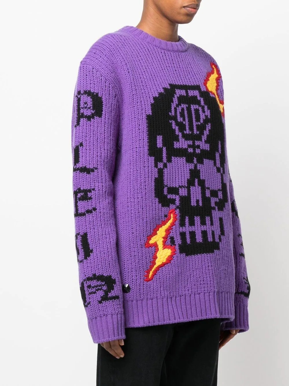 SKull intarsia-knit jumper - 3