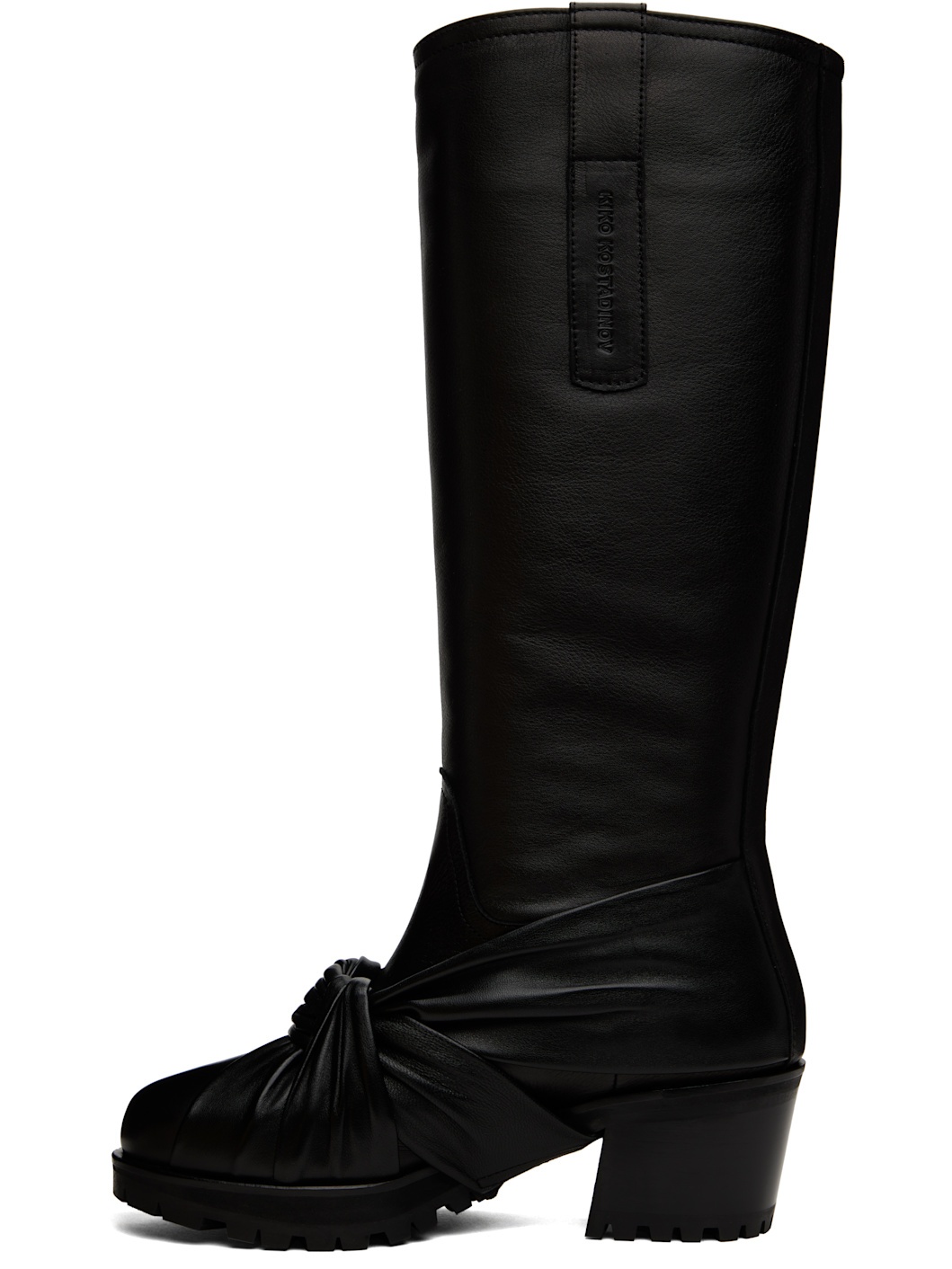 Black Knotted Riding Boots - 3