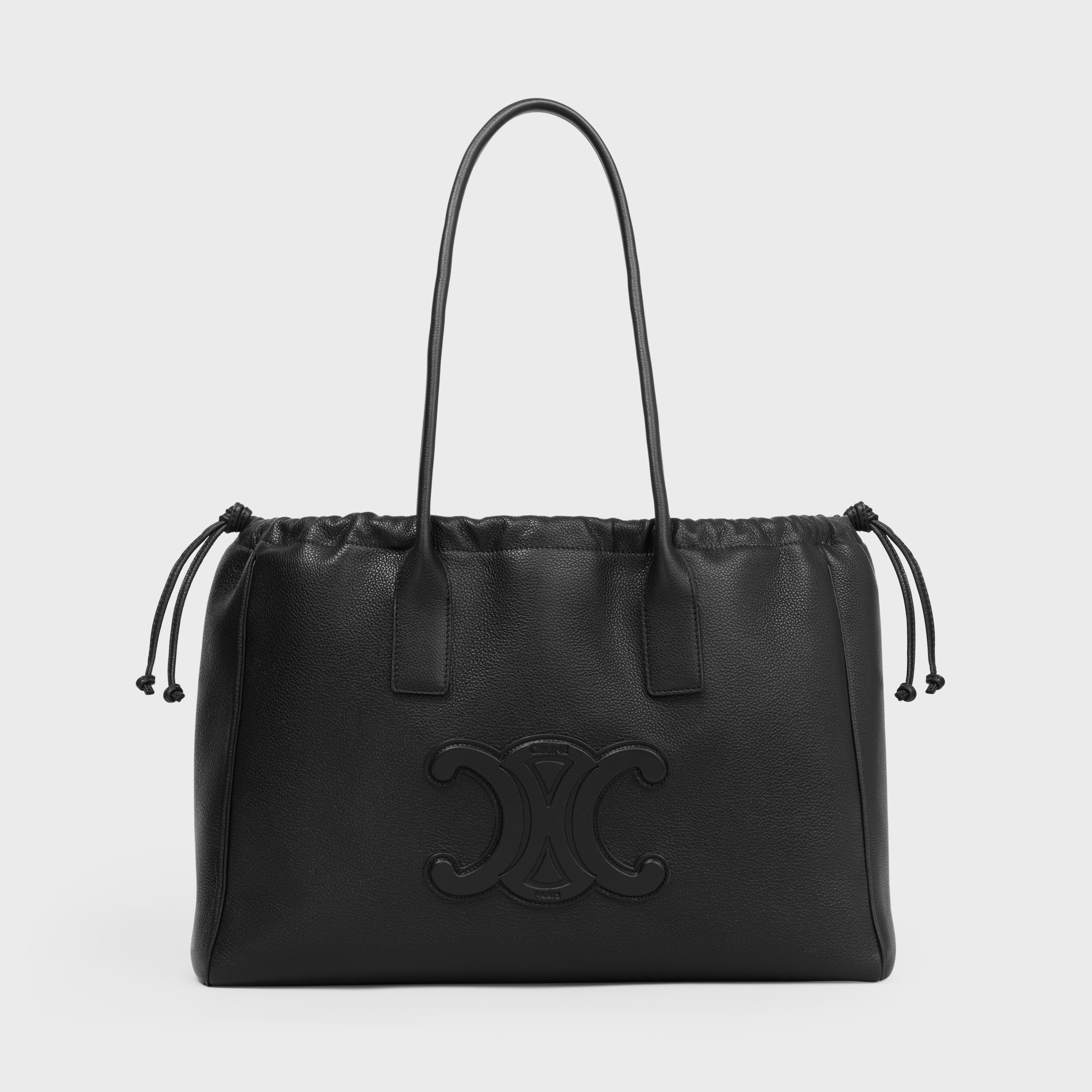 cabas drawstring cuir triomphe in Grained calfskin - 1