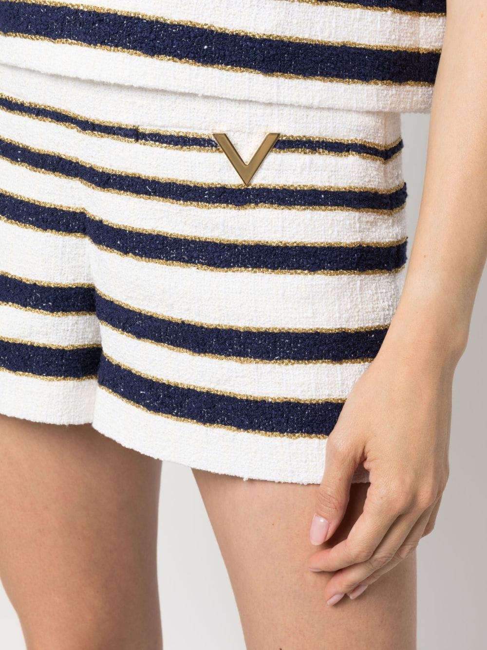 Mariniere tweed striped shorts - 5