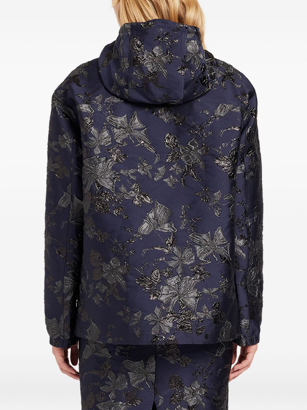 floral-jacquard jacket - 3