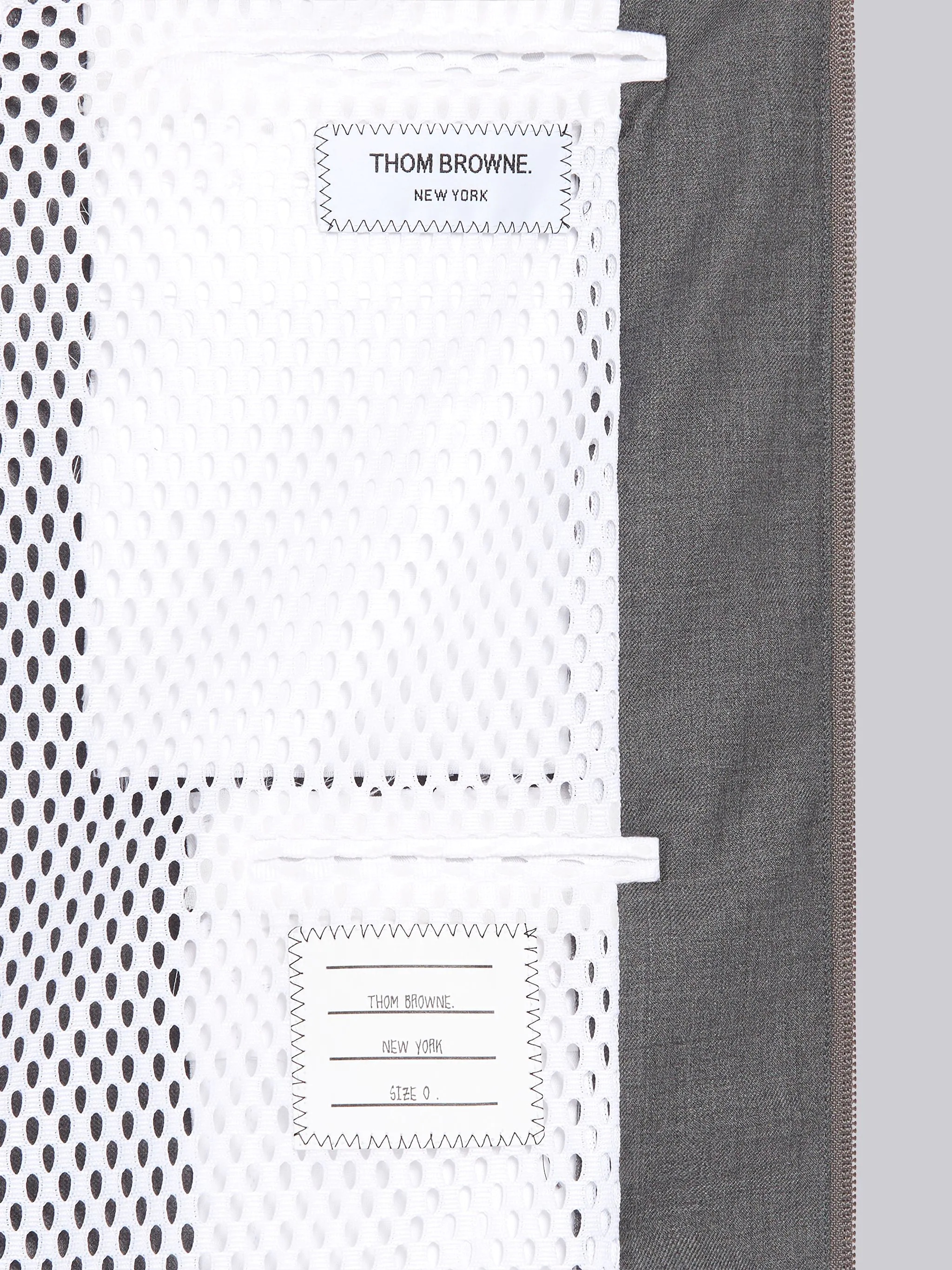 Medium Grey Super 120s Wool Twill Armband Zip-up Shirt Jacket - 6