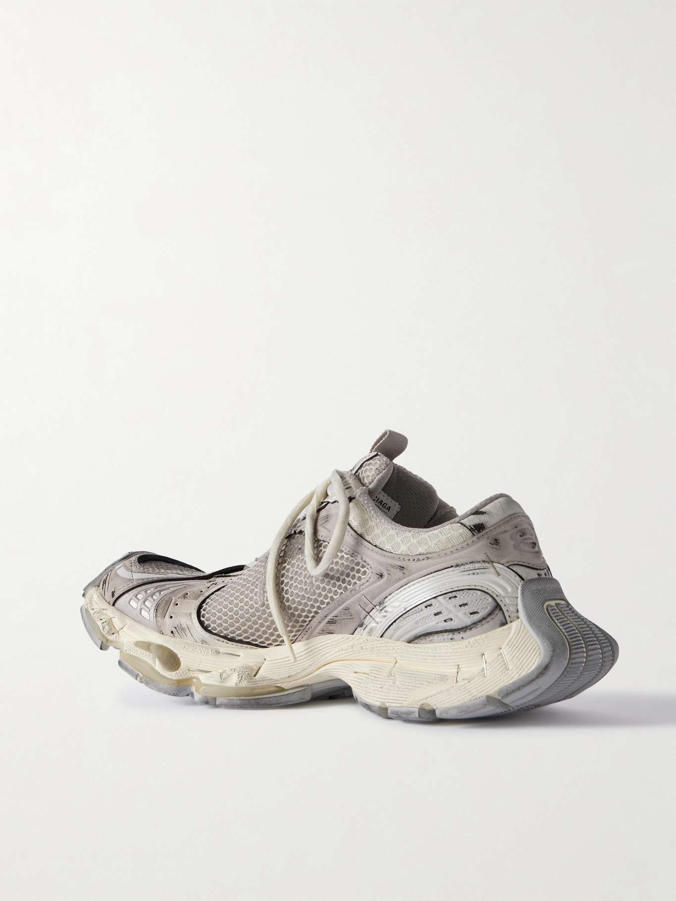 Stapler distressed mesh and rubber sneakers - 3