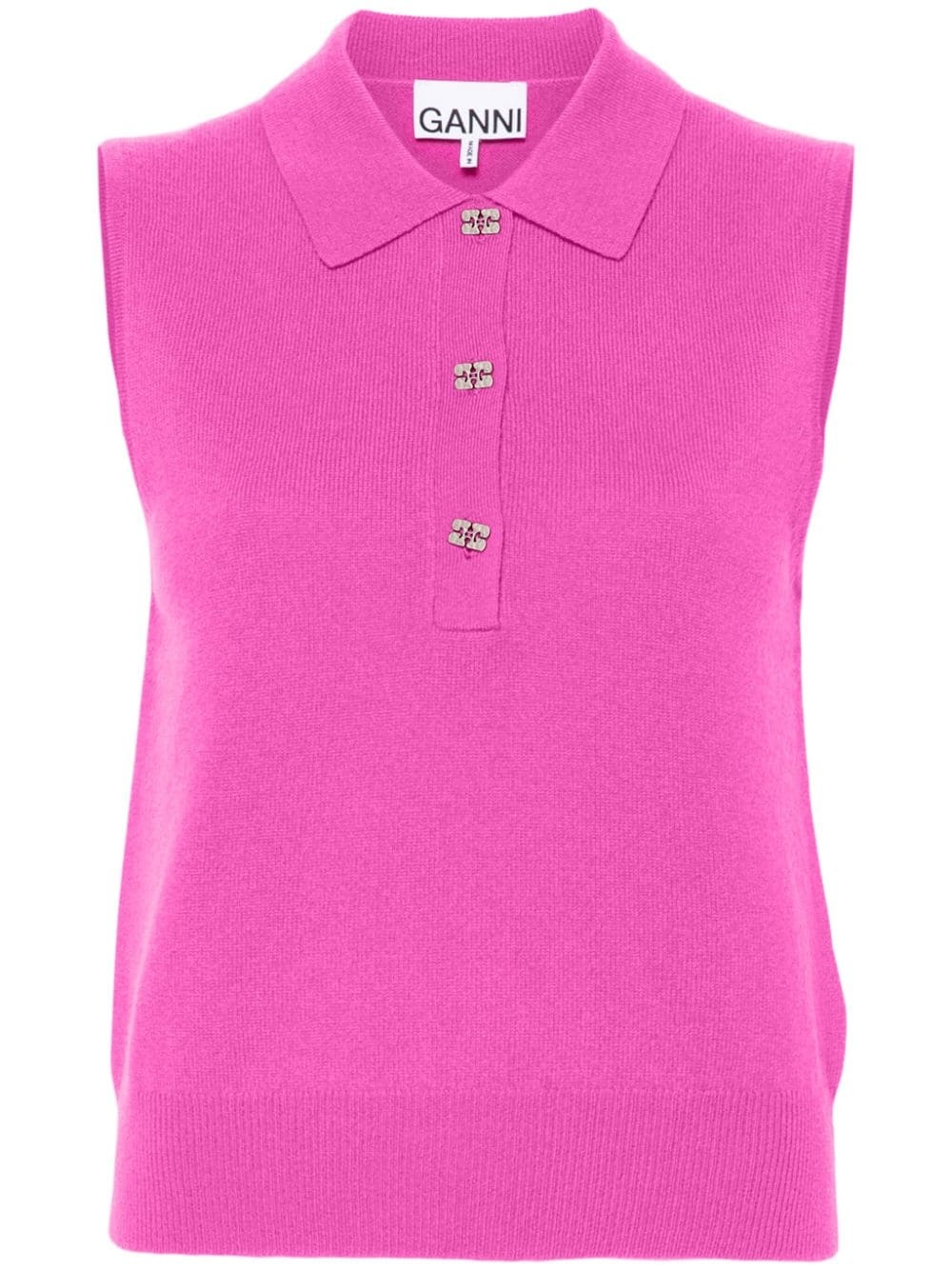 logo-buttons sleeveless top - 1