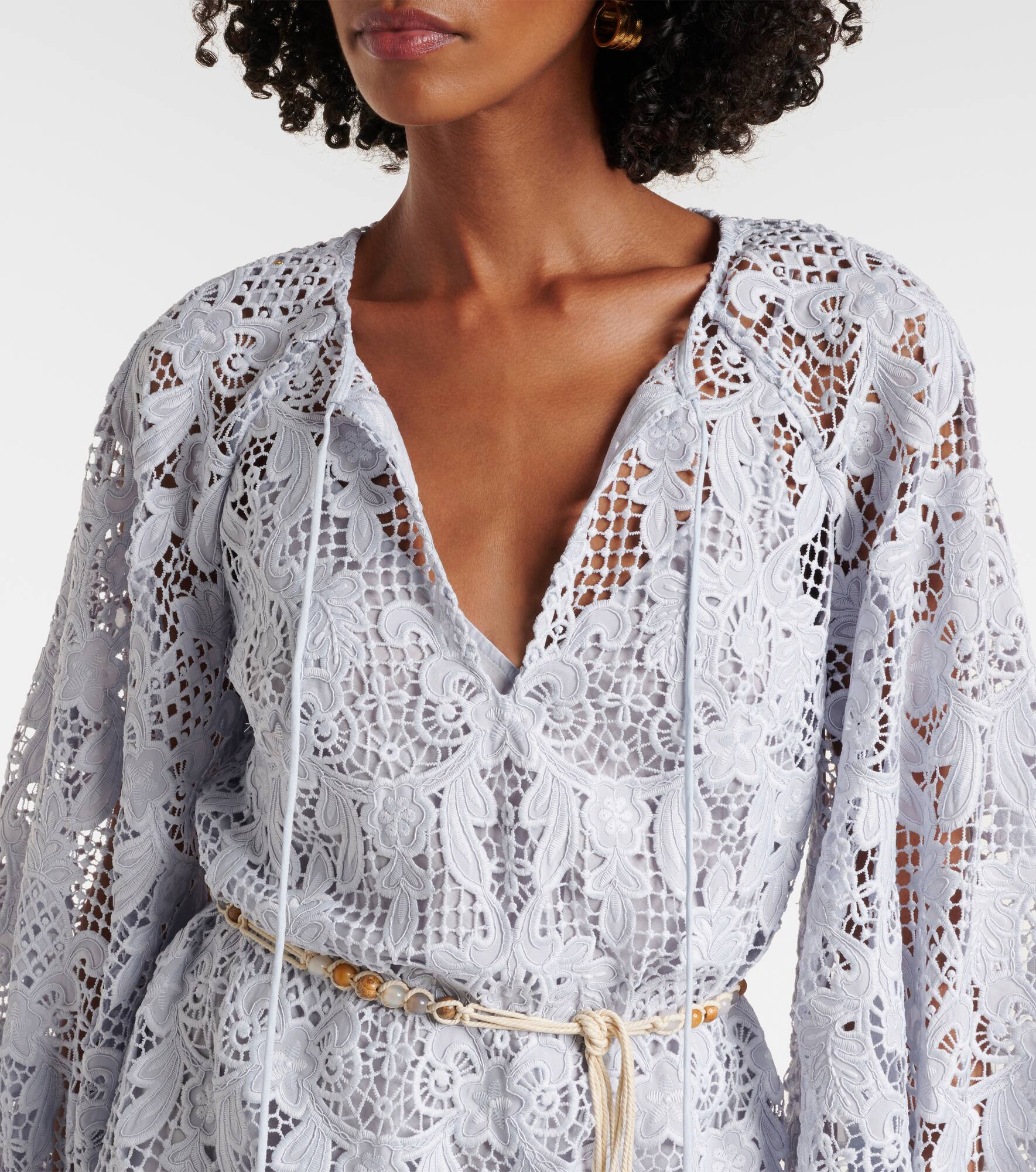Belted lace minidress - 6