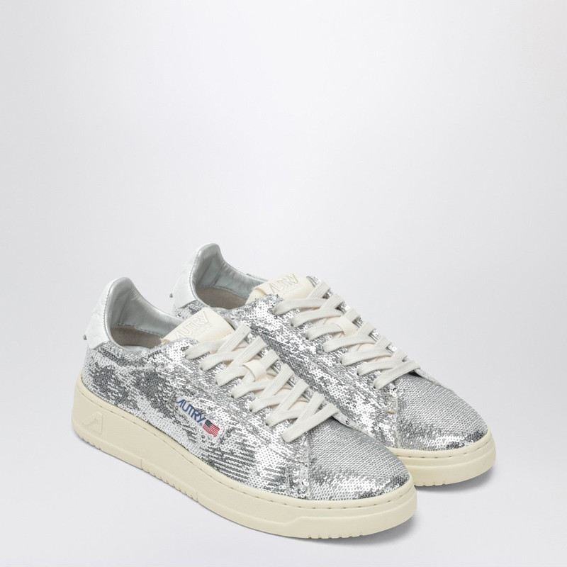 AUTRY Dallas Sparkling sneakers in grey/white sequins outlook