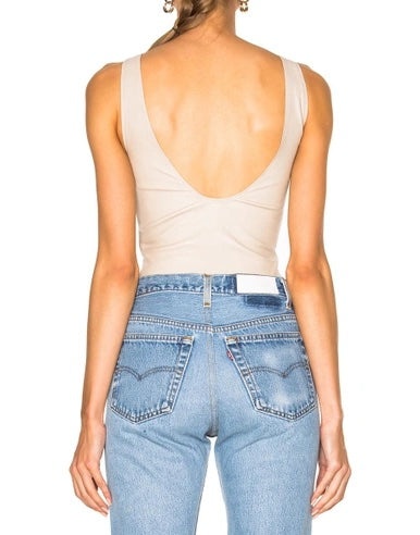 OFF WHITE LEATHER BODYSUIT - 3