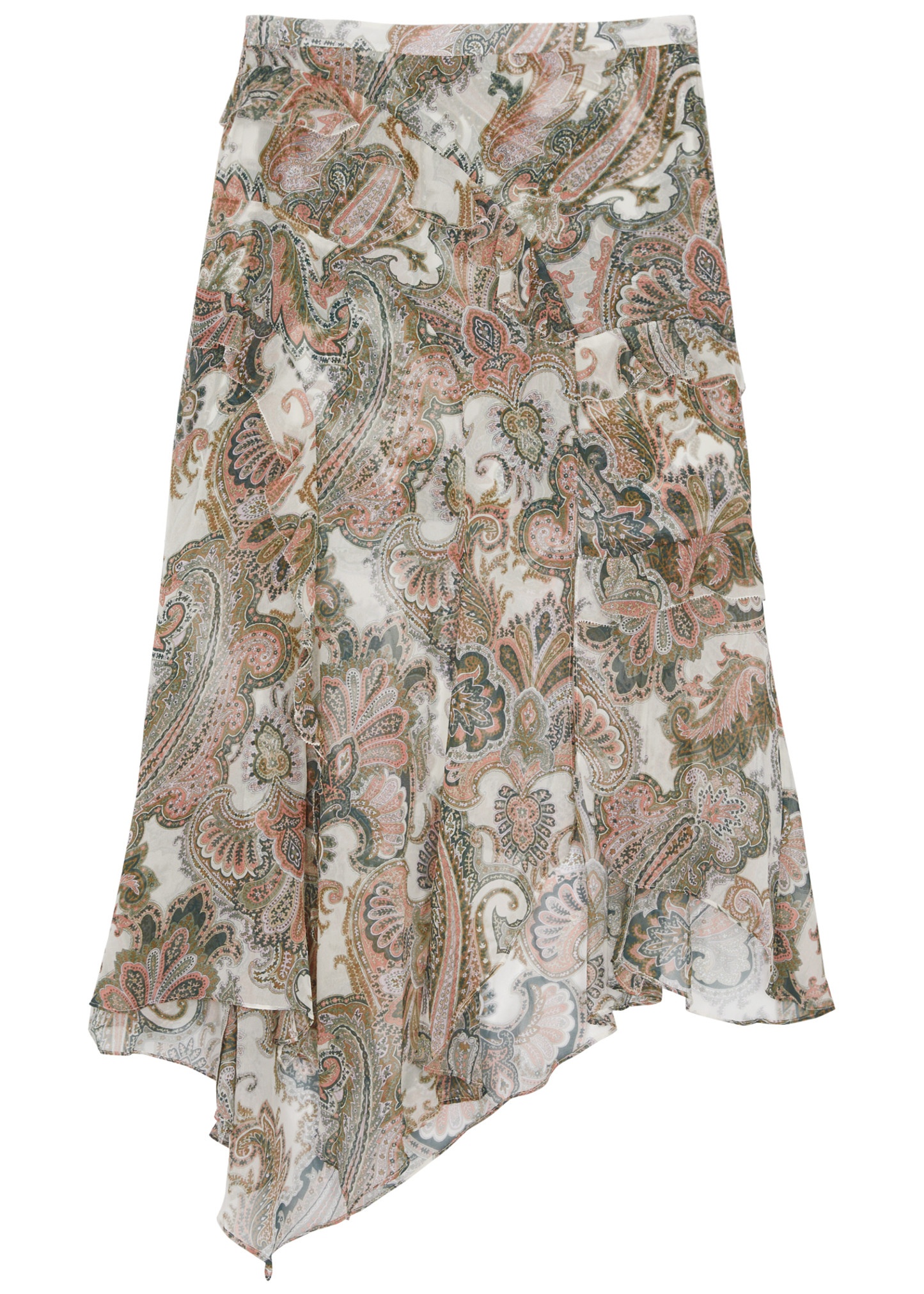 Eleonora paisley-print silk-georgette skirt - 1