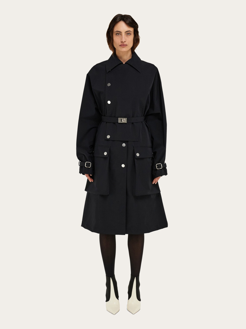 FERRAGAMO Double breasted coat with Hug buckle outlook