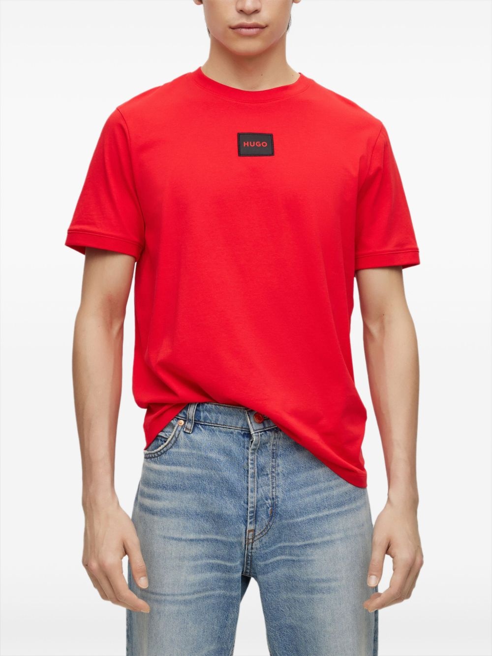 logo-appliqué cotton T-shirt - 3
