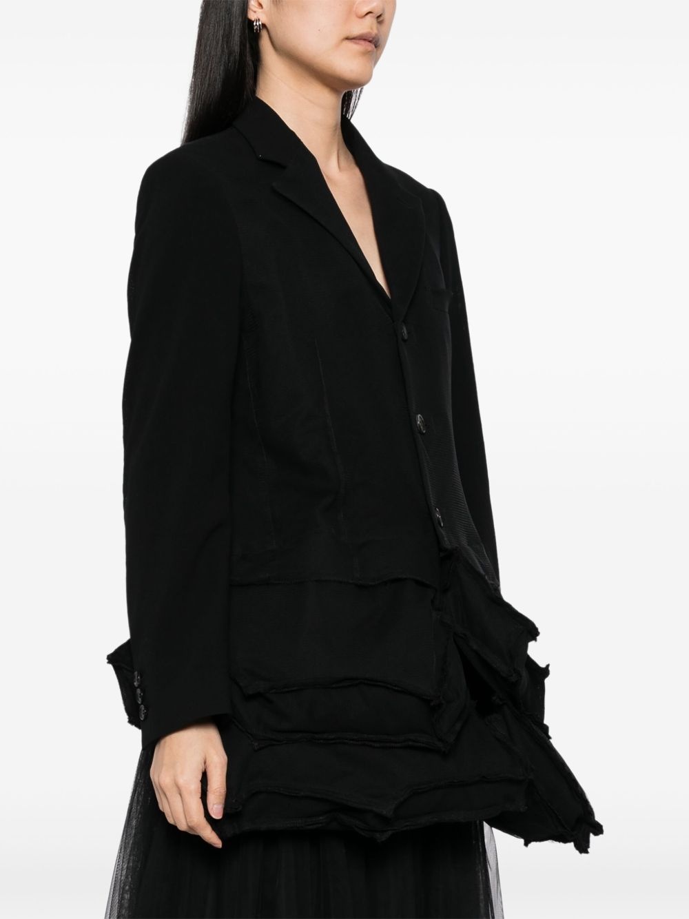 asymmetric hem blazer - 3