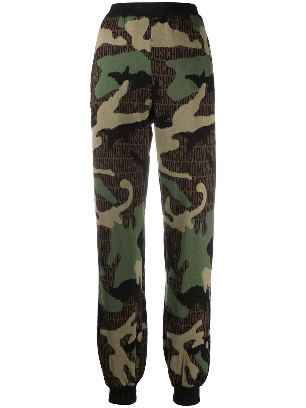 camouflage intarsia-knit track pants - 1