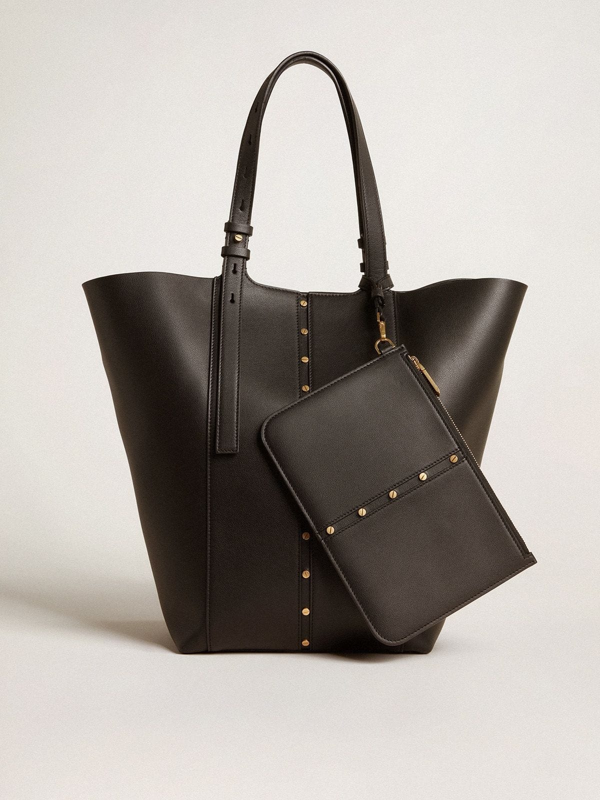24/7 Bag in black leather with adjustable handles - 9