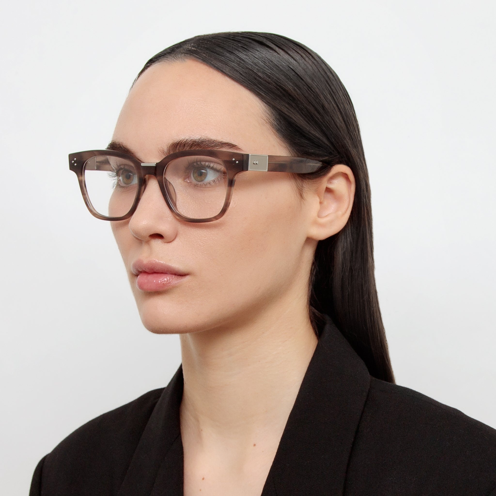 Sanchez Optical Frame in Grey Horn - 3