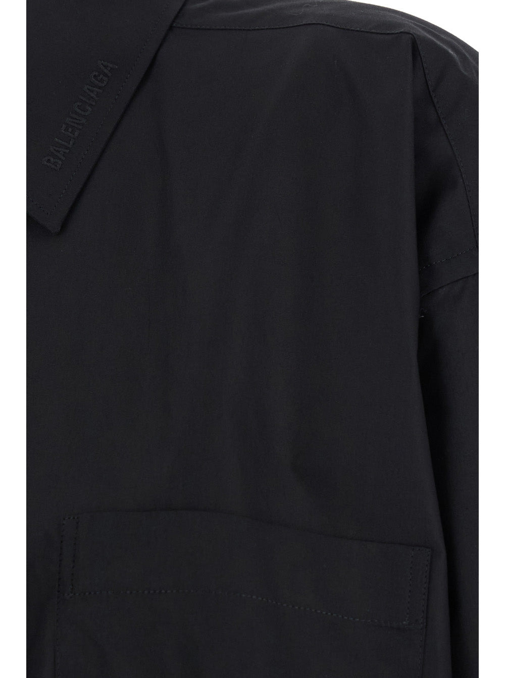 Balenciaga Women Black Shirt With Pointed Collar And Front Slit In Cotton Woman - 3