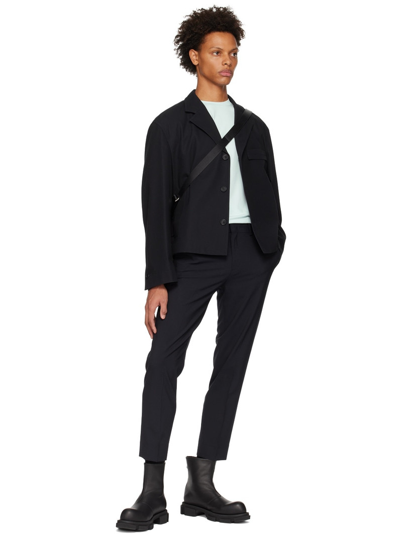 SOLID HOMME Navy Cropped Blazer outlook