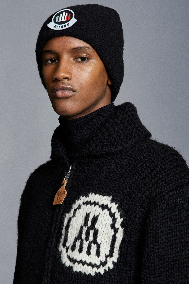 MONCLER◇x Kanata Hand Knits Inc./カウチンニットカーディガン/タグ