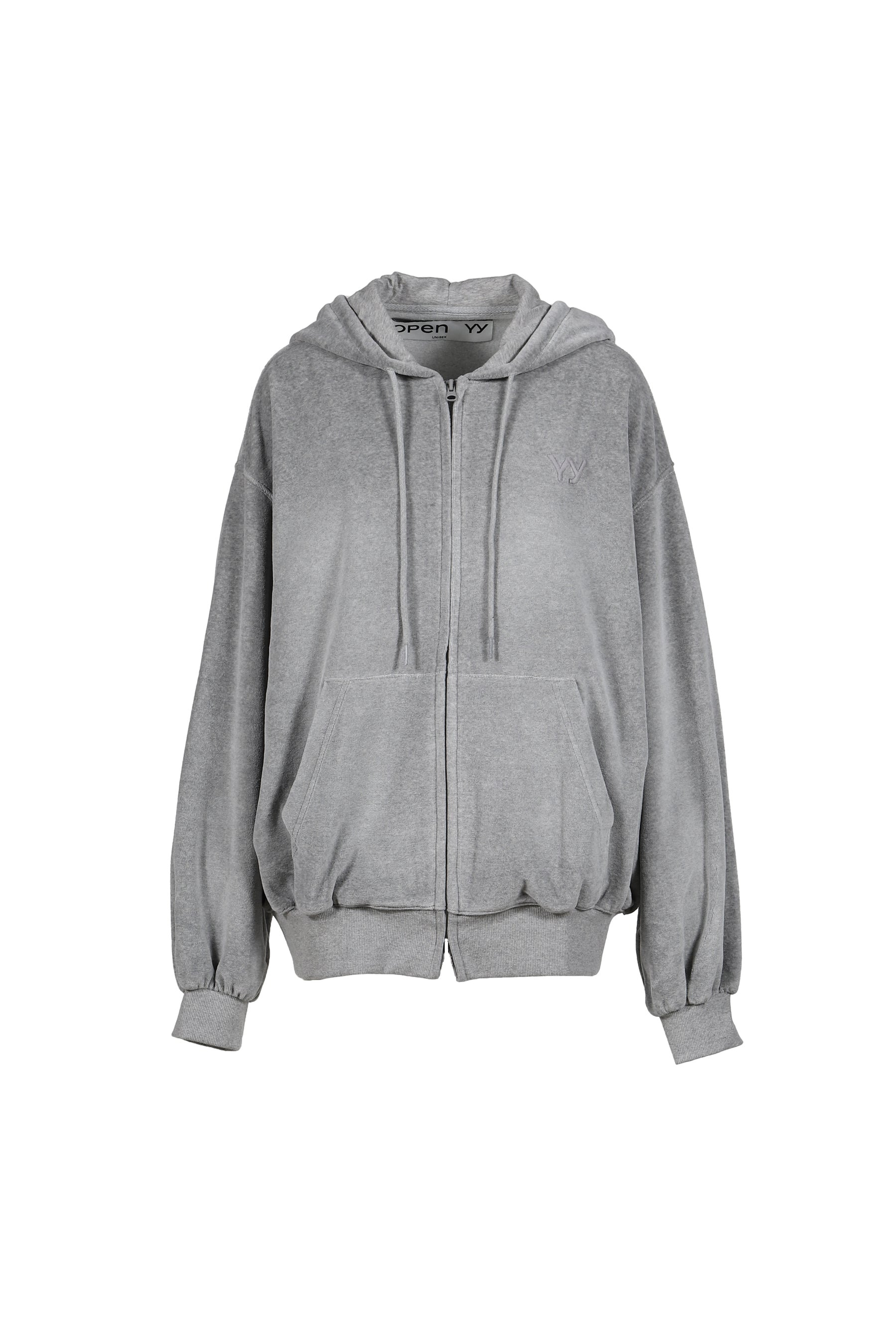 VELOUR BOX HOODIE / GRY - 6