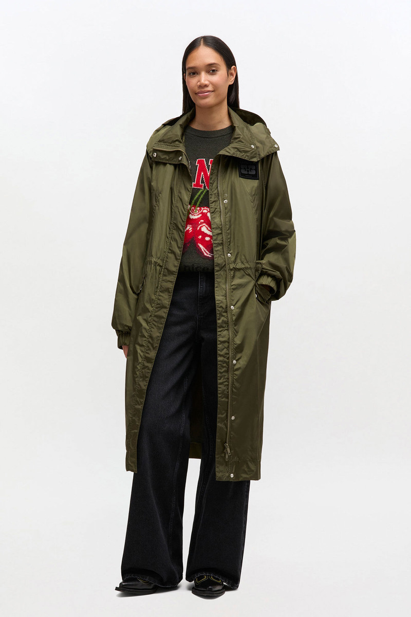 GANNI NYLON PARKA COAT outlook