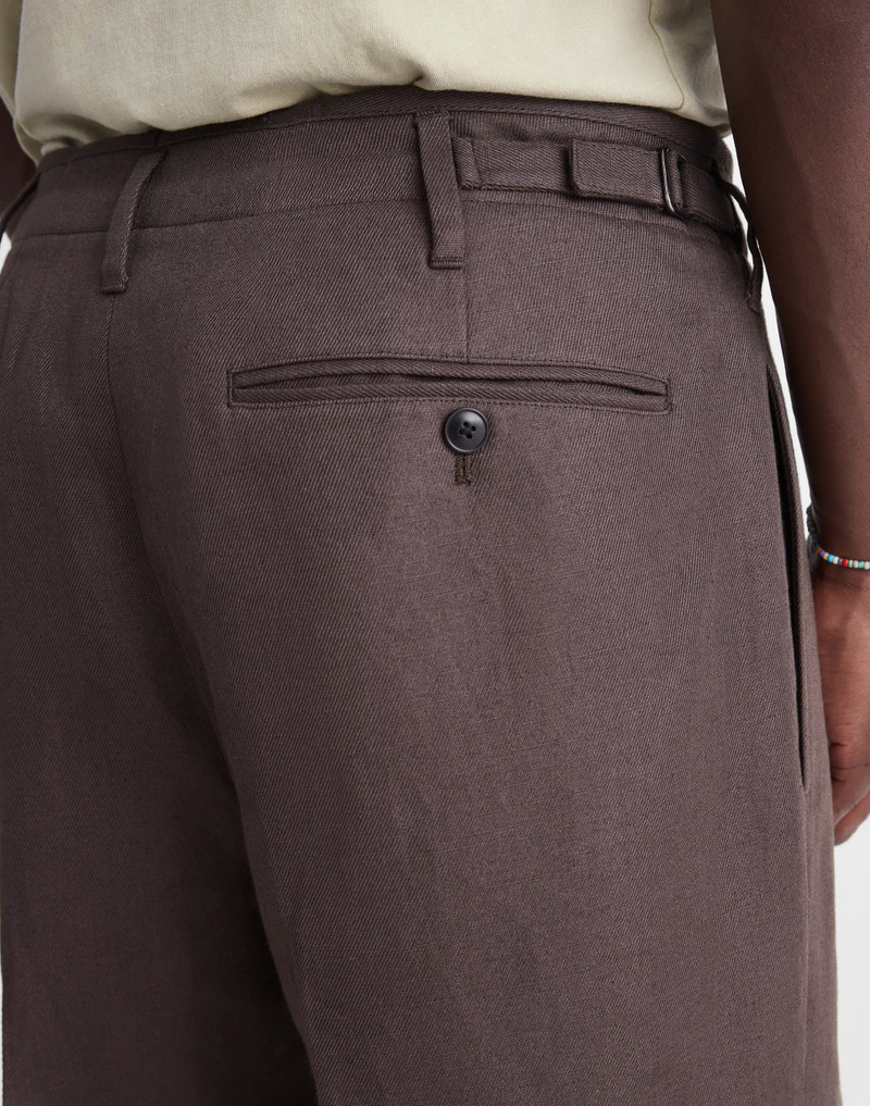 Double-Pleated Trousers in Linen-Cotton Blend 6