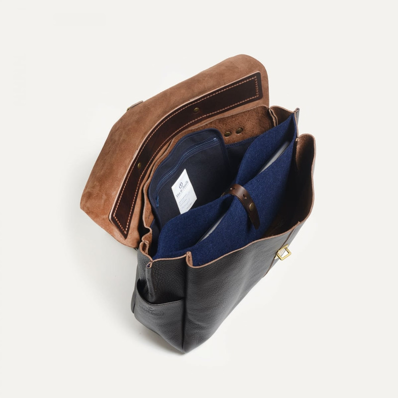 SATCHEL BAG CHARLES - DARK BROWN 5