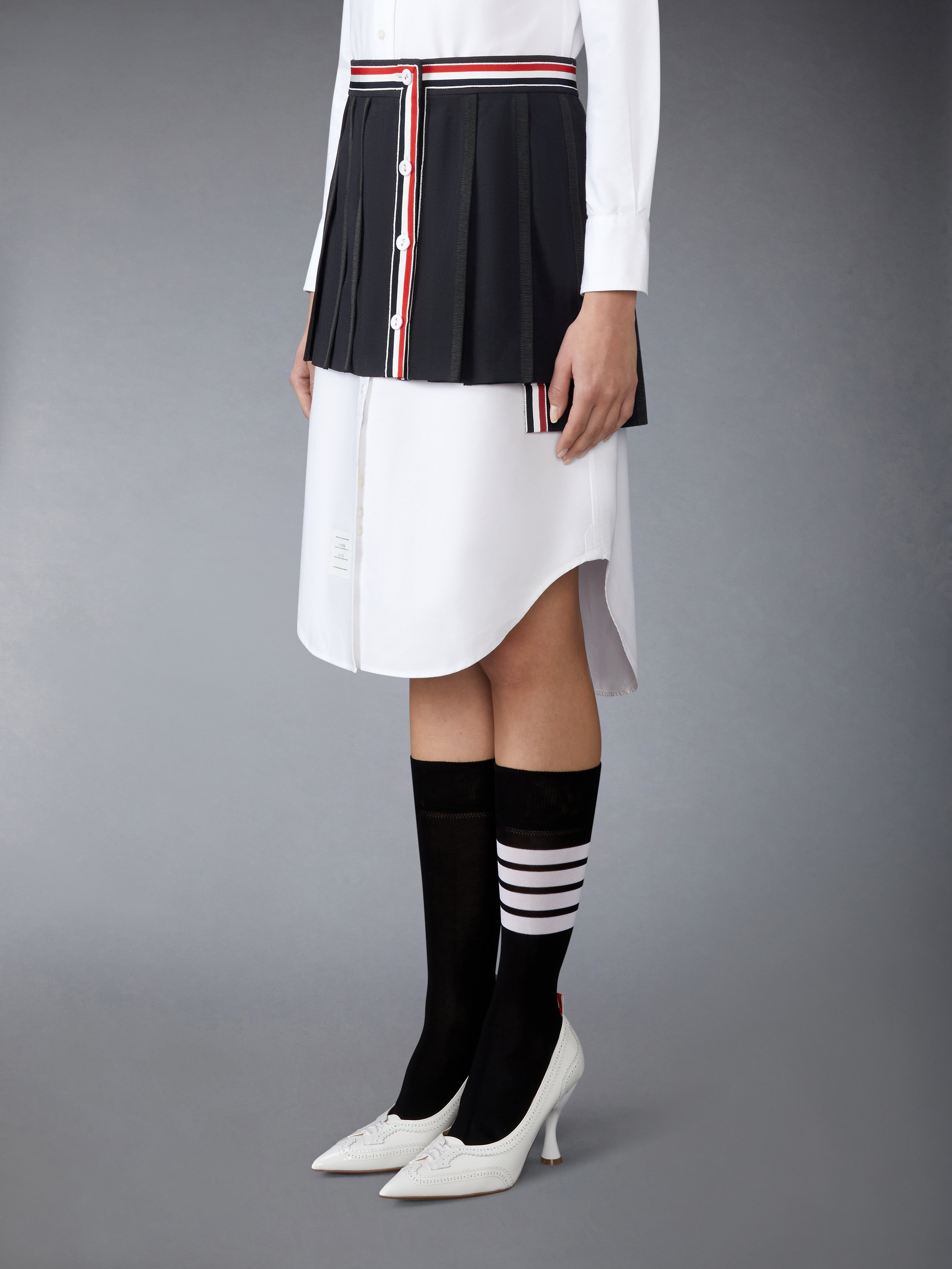 SCHOOL UNIFORM PLAIN WEAVE MINI PLEATED WRAP SKIRT - 3