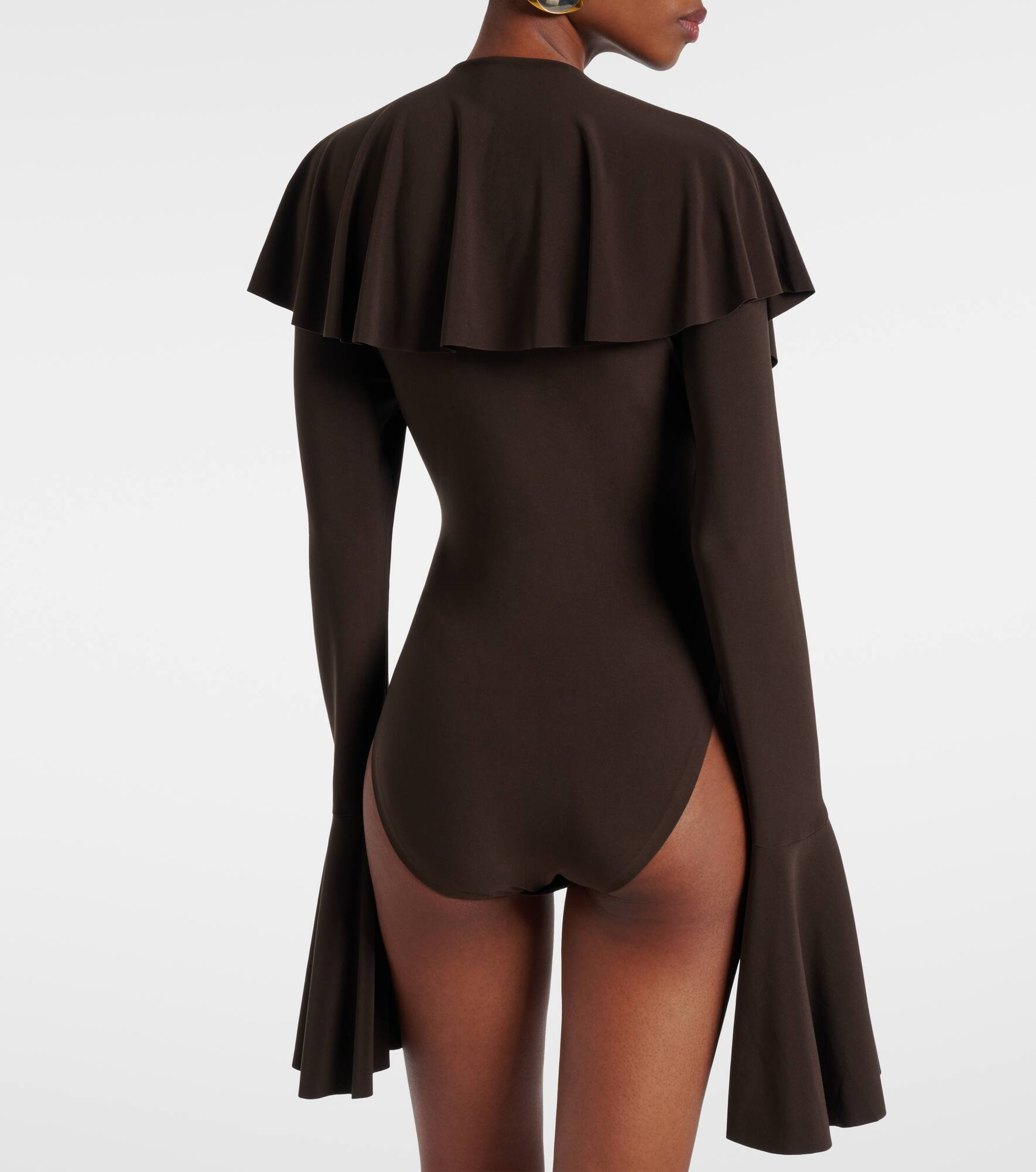 Ruffled jersey bodysuit - 4