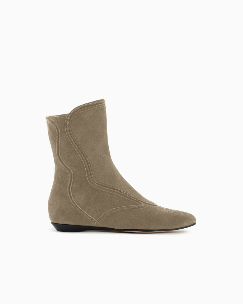 EMBROIDERED SUEDE ANKLE BOOTS 1