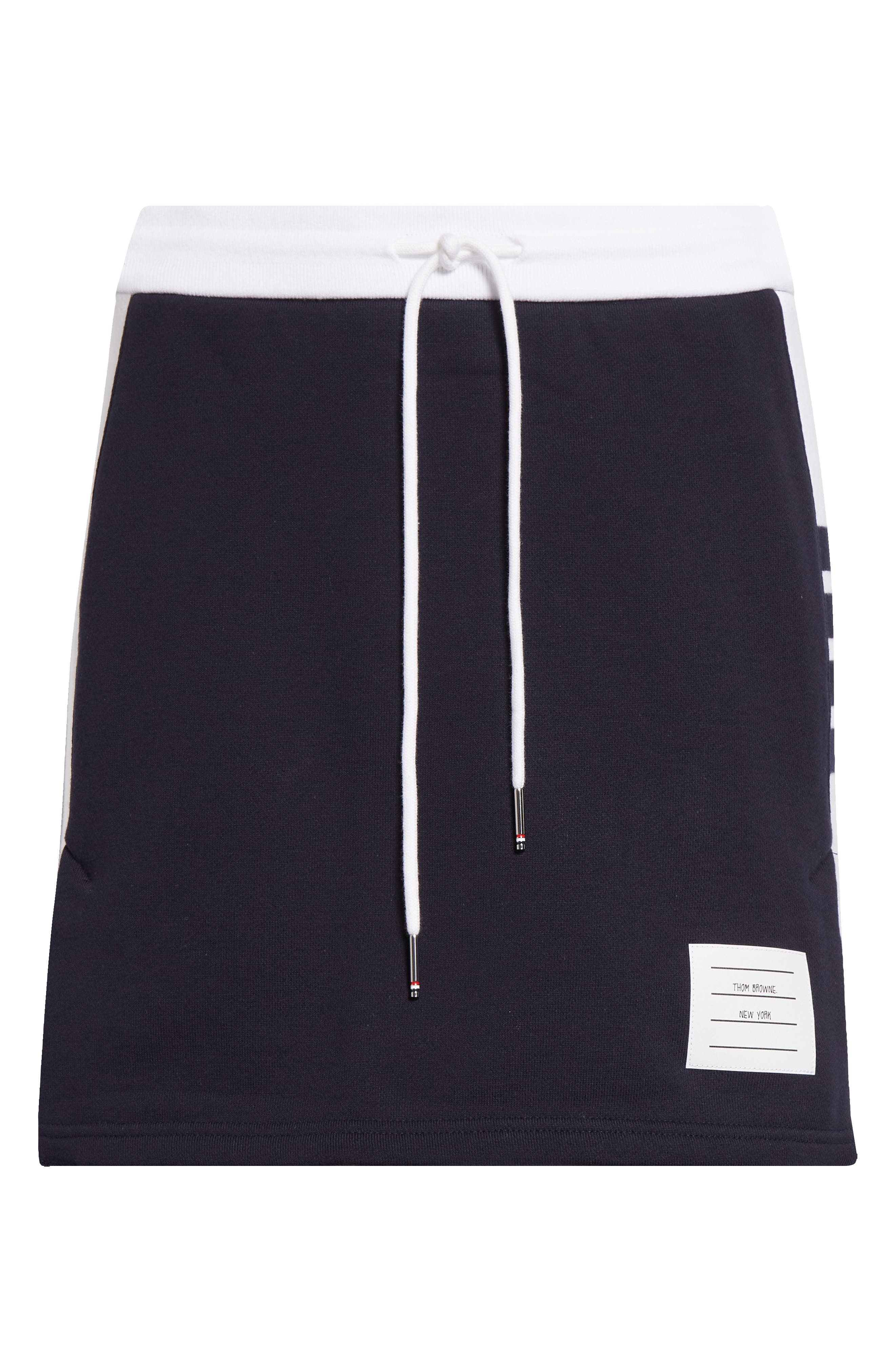 Thom Browne Cotton Jersey Miniskirt in Navy at Nordstrom - 5