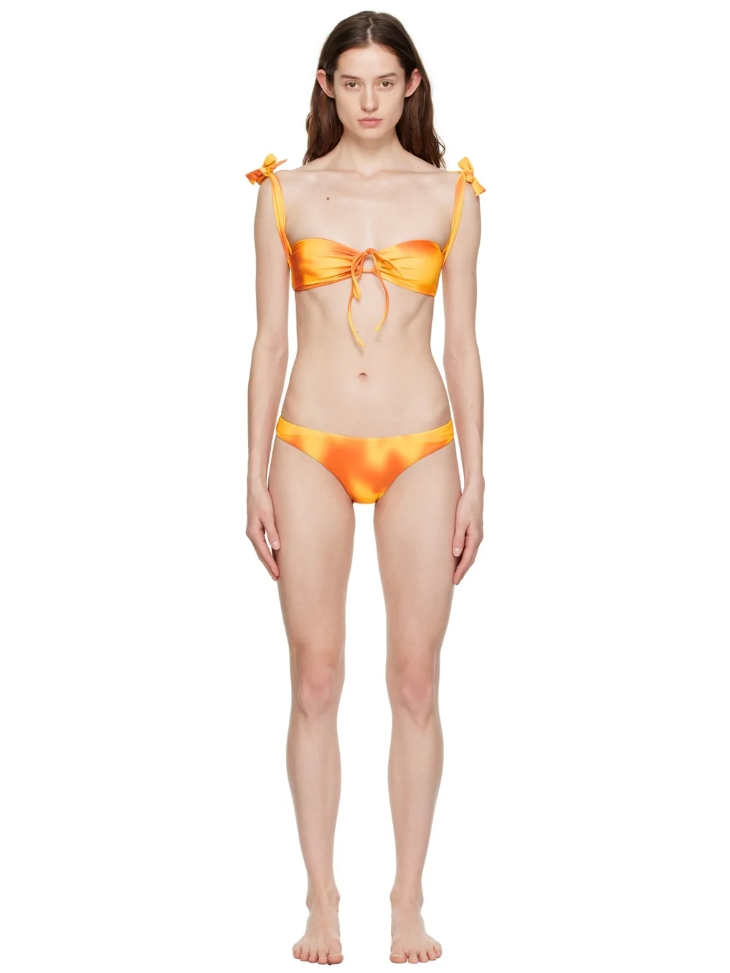 SSENSE Exclusive Yellow & Orange Mona Bikini - 1