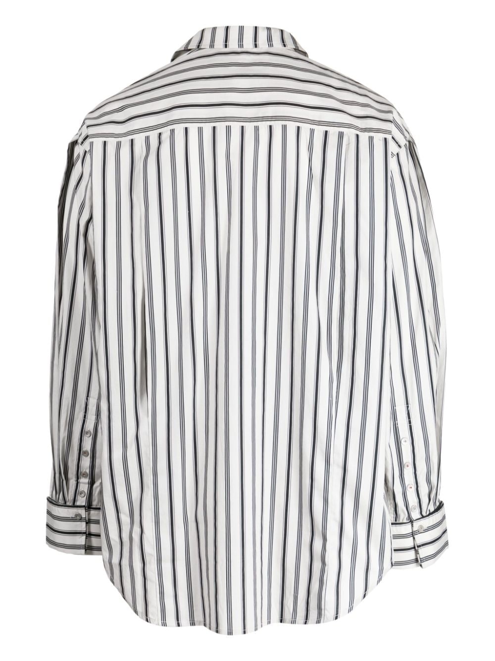 striped camp-collar cotton shirt - 2