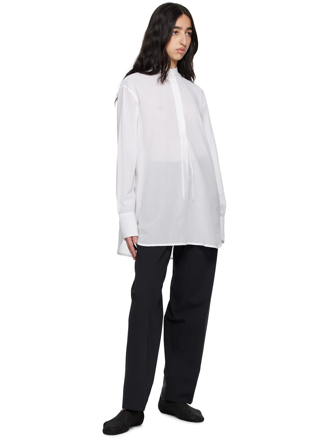 Navy Slanted Pocket Trousers - 4