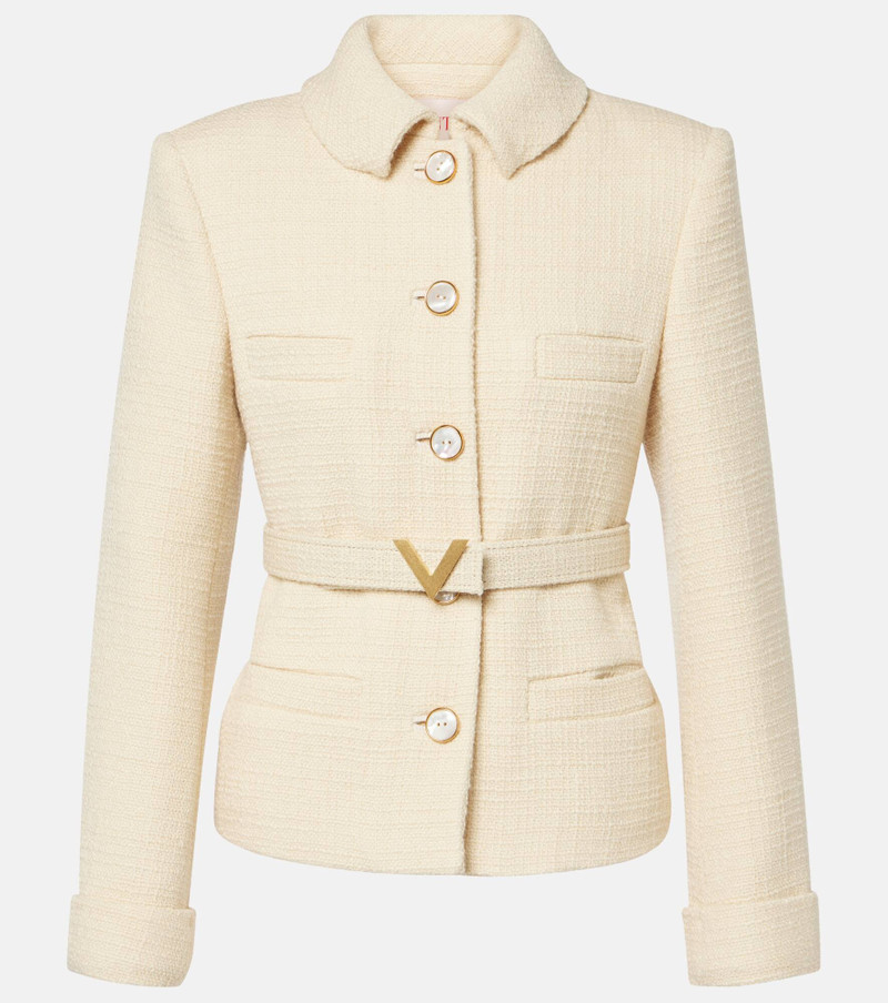 Wool-blend tweed jacket - 1