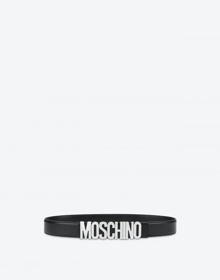 CALFSKIN BELT WITH LOGO - 1