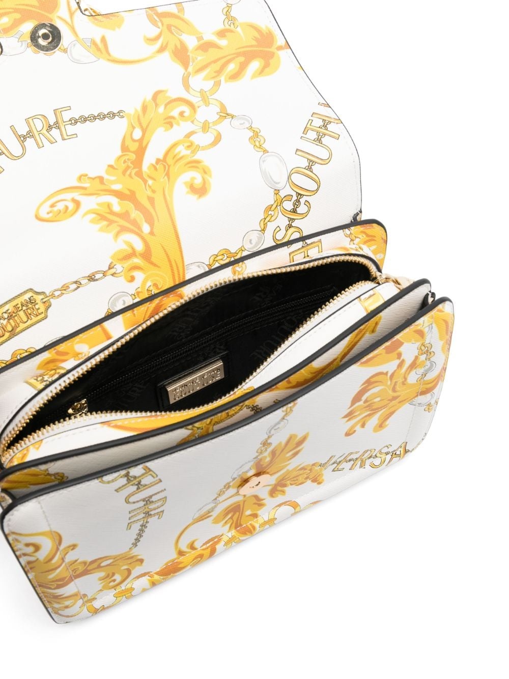 baroque-print satchel bag - 6
