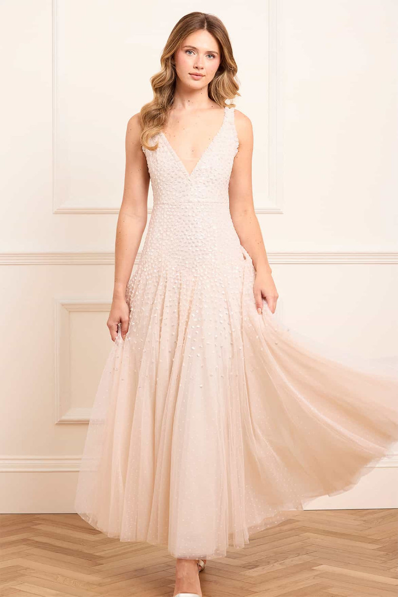 Needle & Thread Sequin Cascade Cami Plunge Gown outlook
