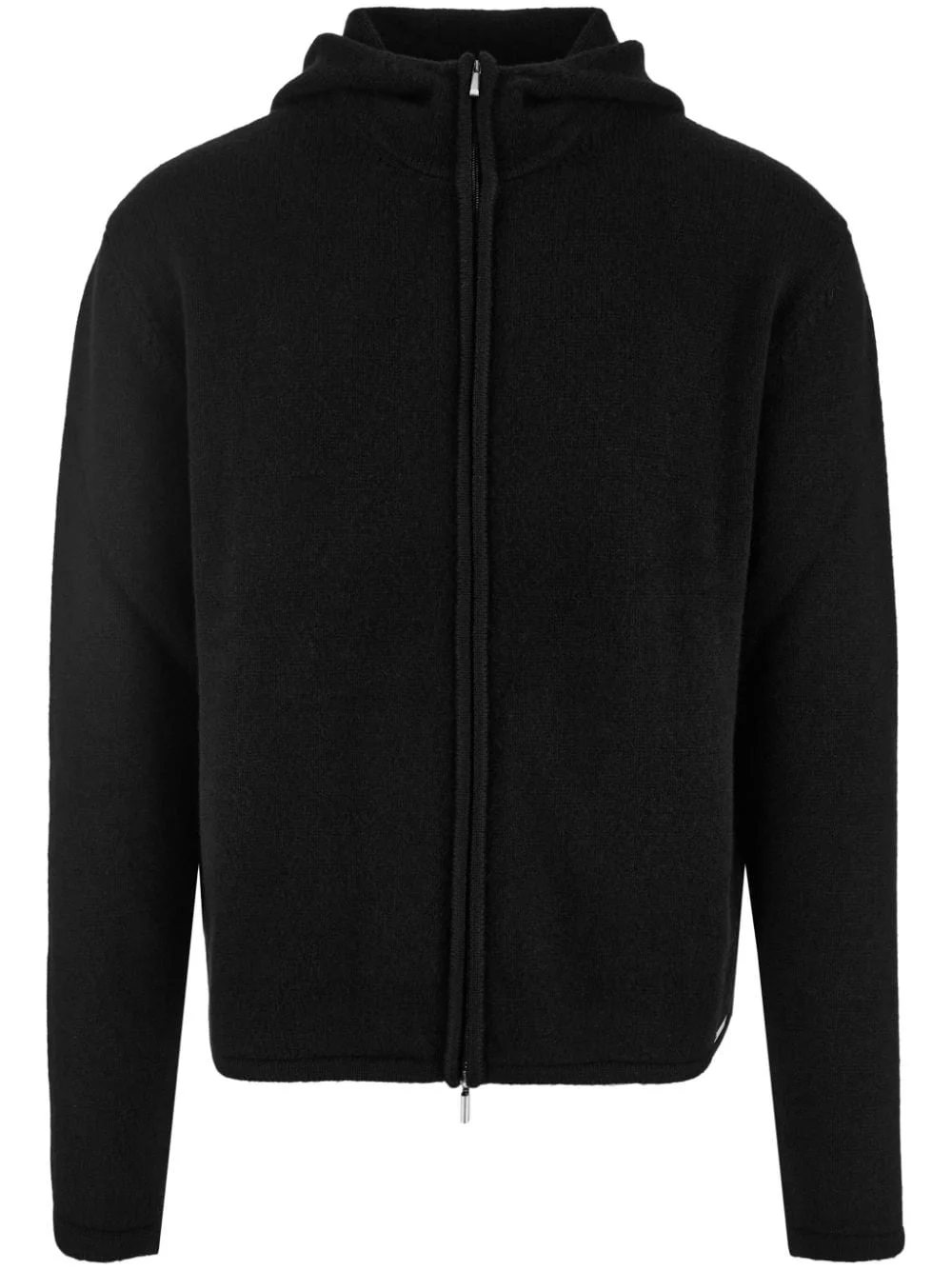 zip-fastening cashmere hoodie - 1