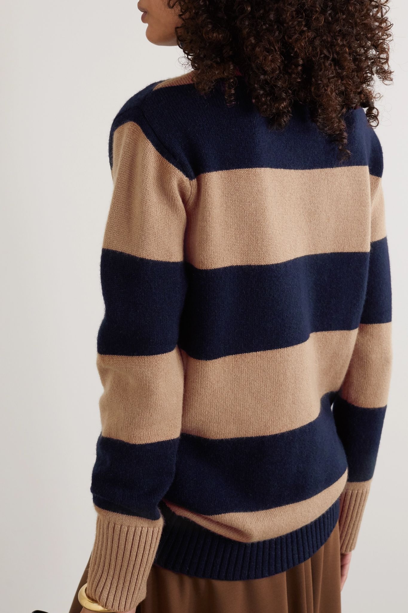 Striped wool and cashmere-blend turtleneck sweater - 3