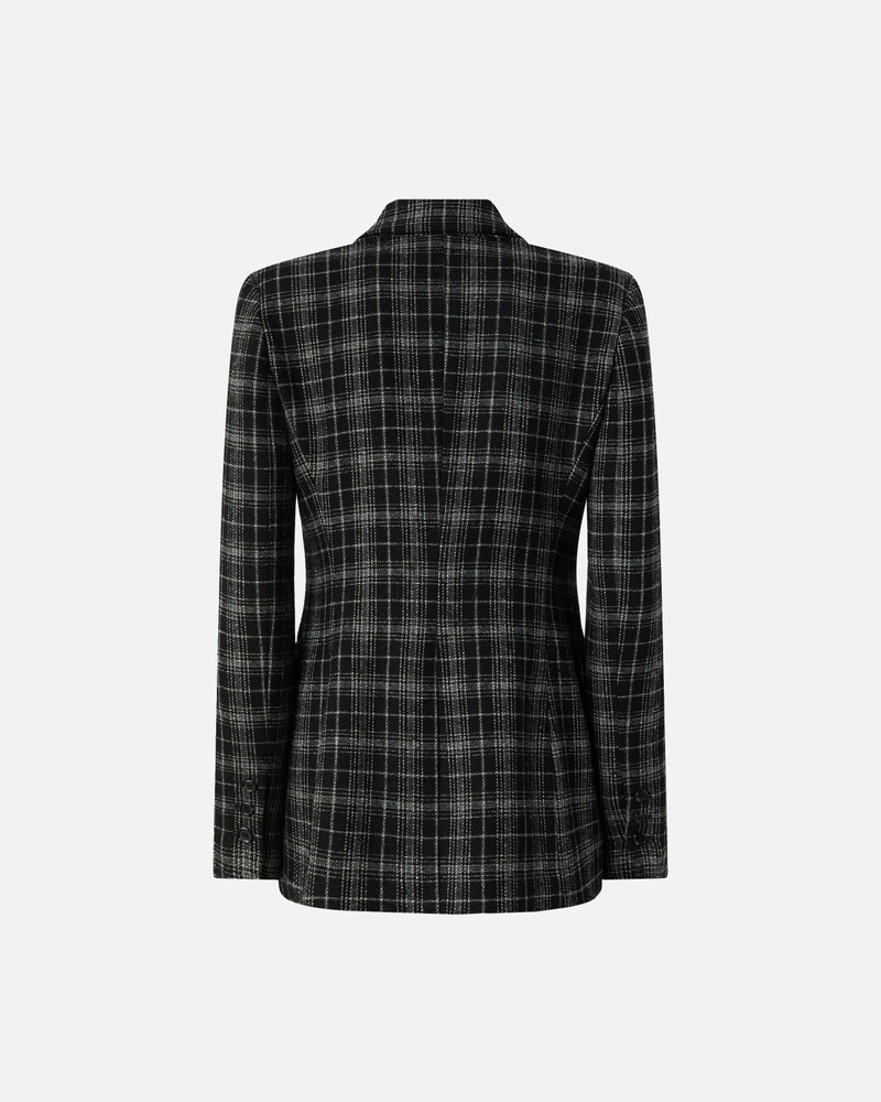 PINKO YARN-DYED CHECK DOUBLE-BREASTED JACKET outlook