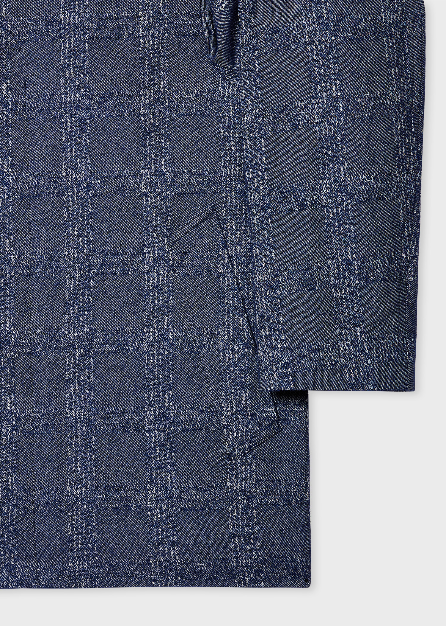 Blue Marl Jacquard Cropped Jacket - 3