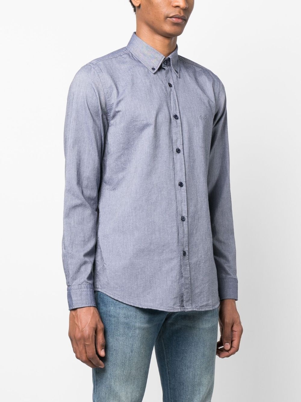 embroidered-logo detail shirt - 3