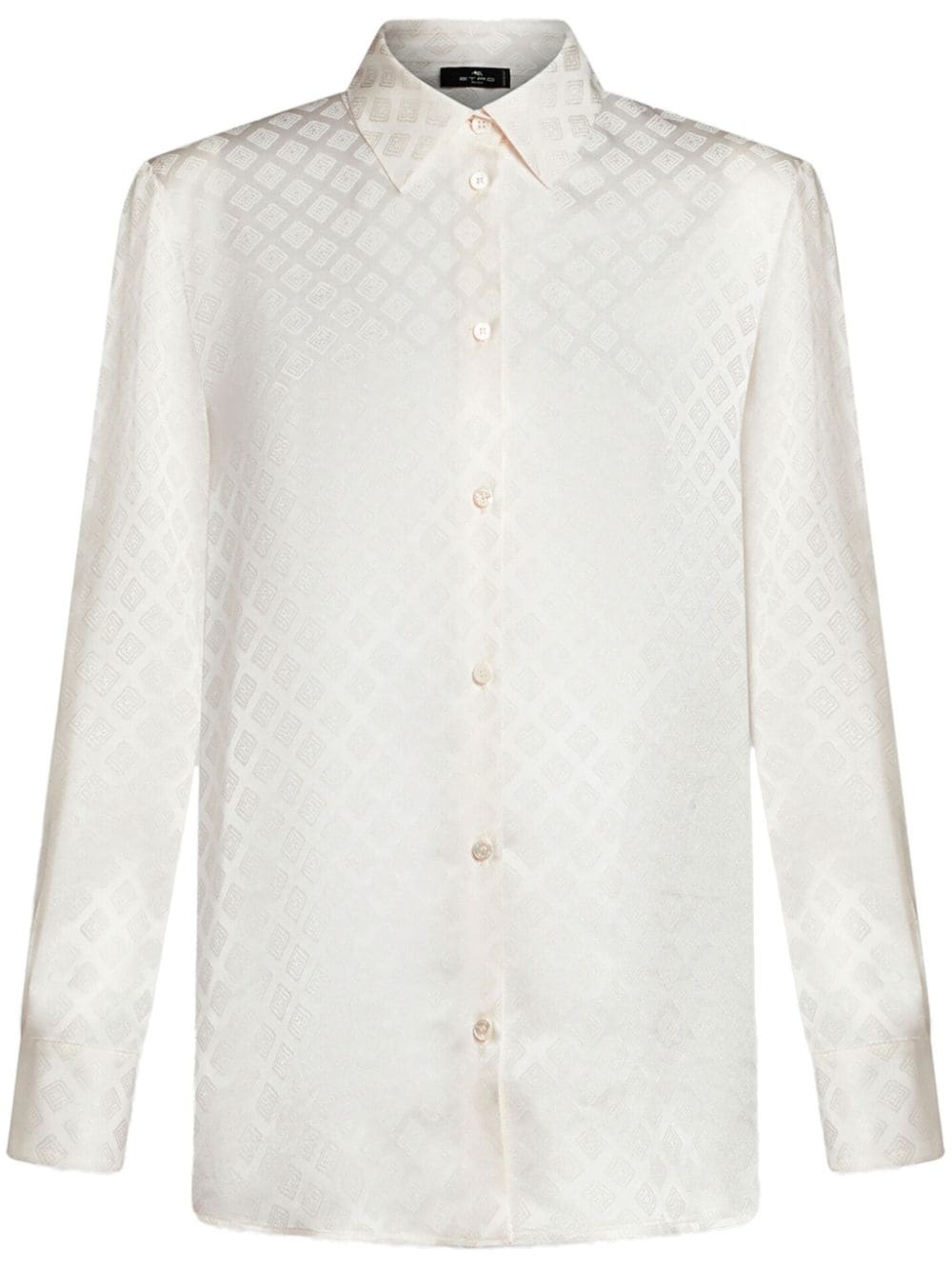 silk jacquard shirt - 1