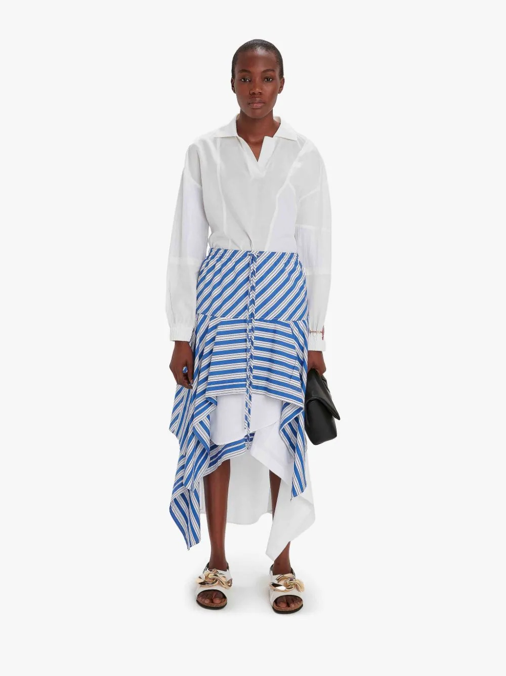 LAYERED ASYMMETRIC MIDI SKIRT - 2
