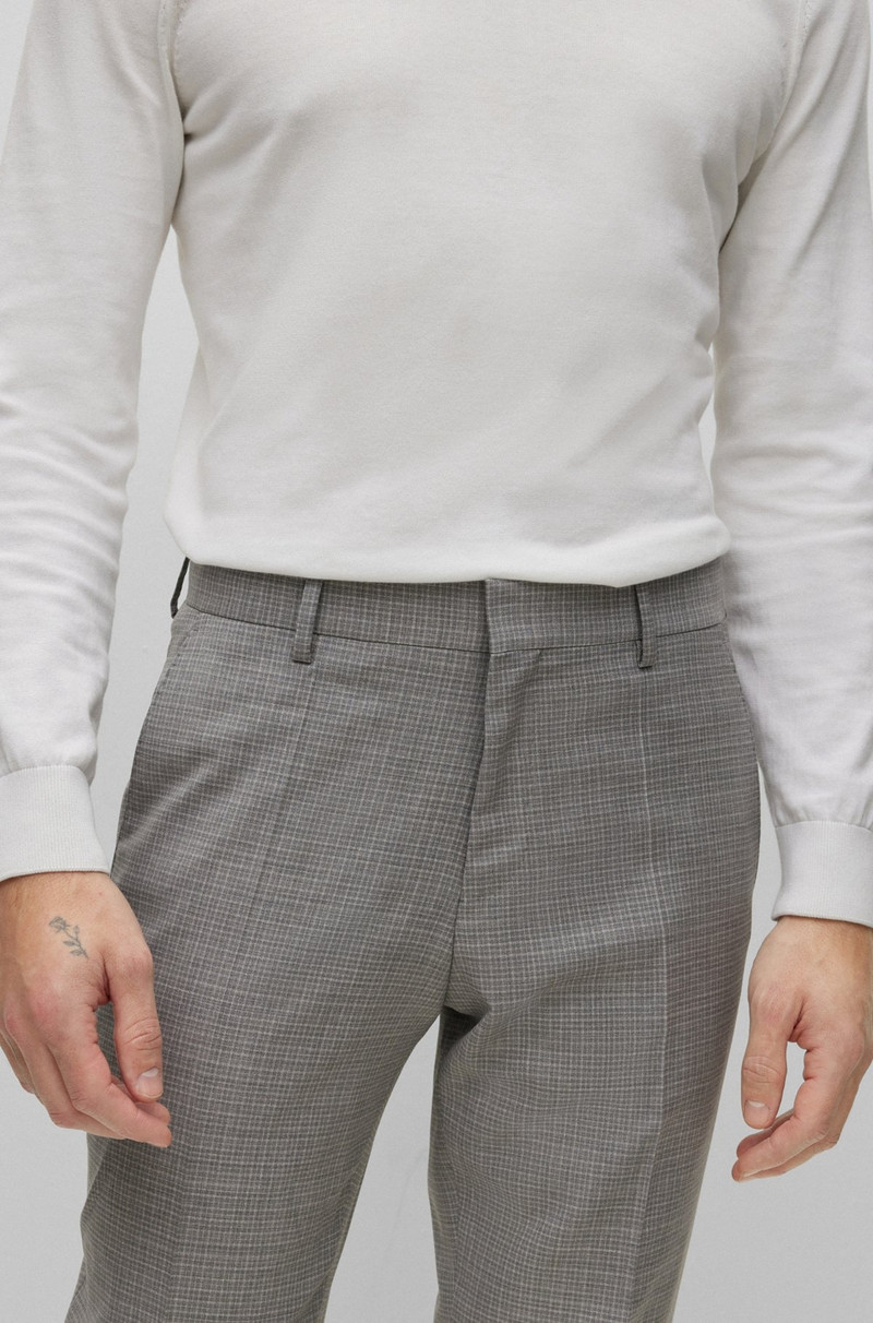 SLIM-FIT SUIT IN PATTERNED STRETCH WOOL 2