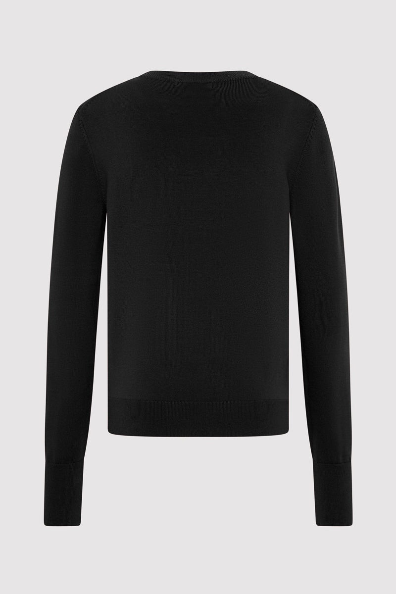 ST. AGNI Classic Crew Neck Sweater - Black outlook